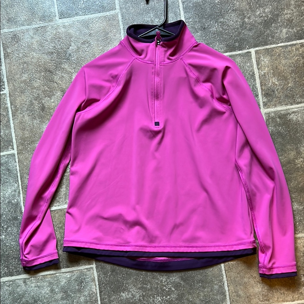 Vibrant Pink Quarter-Zip Pullover